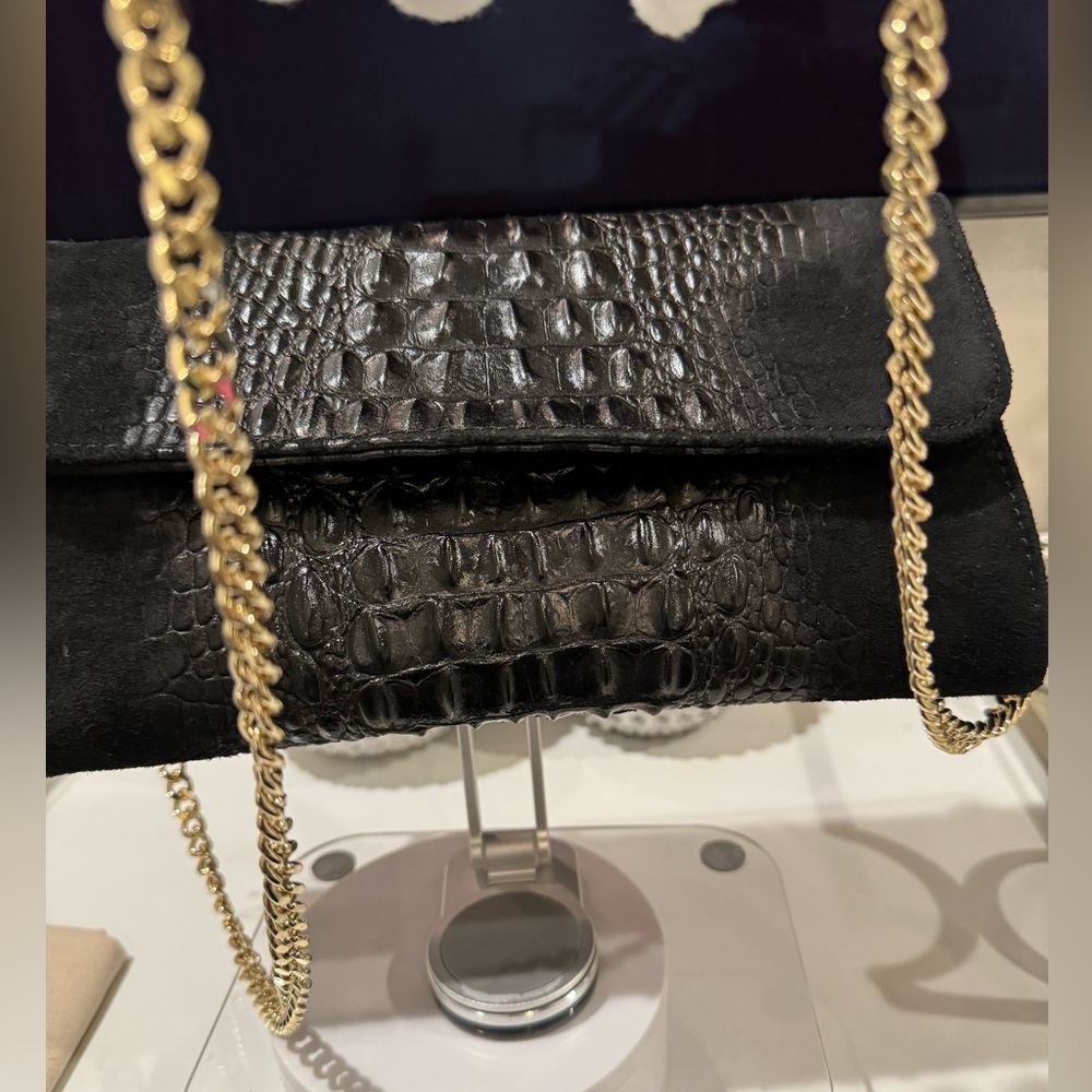 House of Harlow 1960 Italian Leather, Croc Embossed 4-way bag.